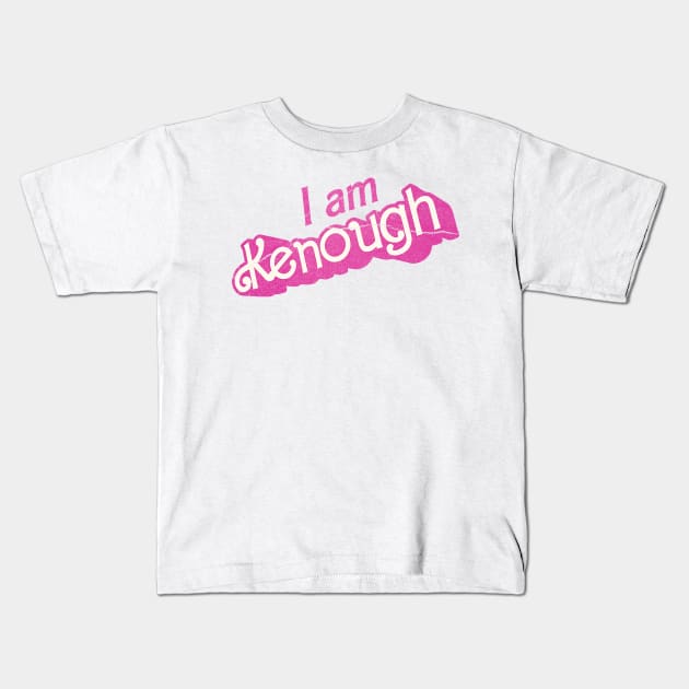 I Am Kenough Grunge Retro Kids T-Shirt by edongskithreezerothree